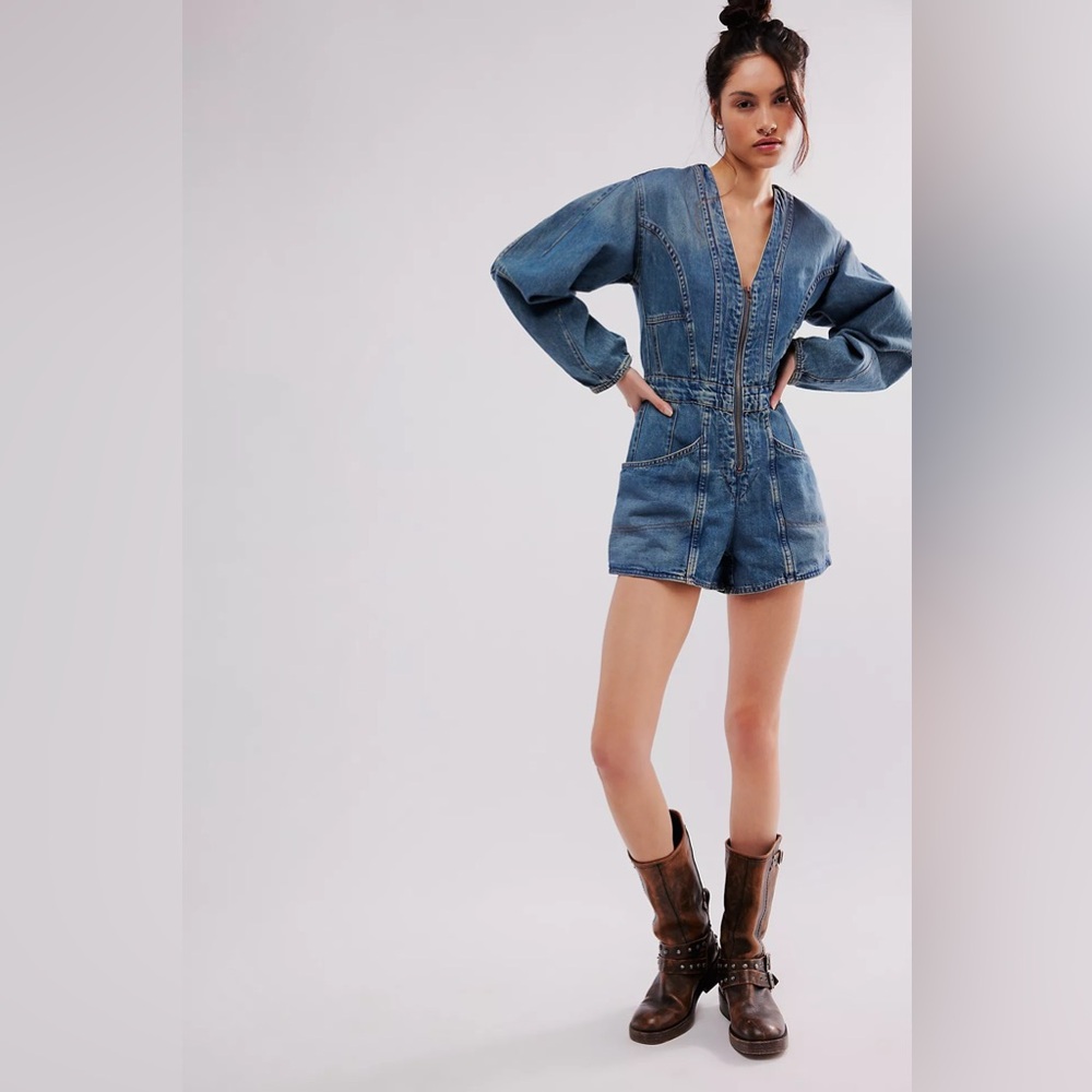 $148 sold out in the web Free People Shiloh One-Piece NWT